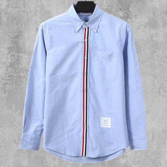 Thom Browne Men's Blue Long Sleeve Shirt - Picture 1 of 5